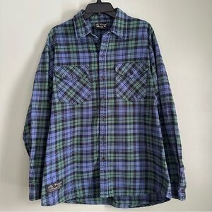 The Vermont Flannel Co. Black Watch Plaid Flannel Shirt XL